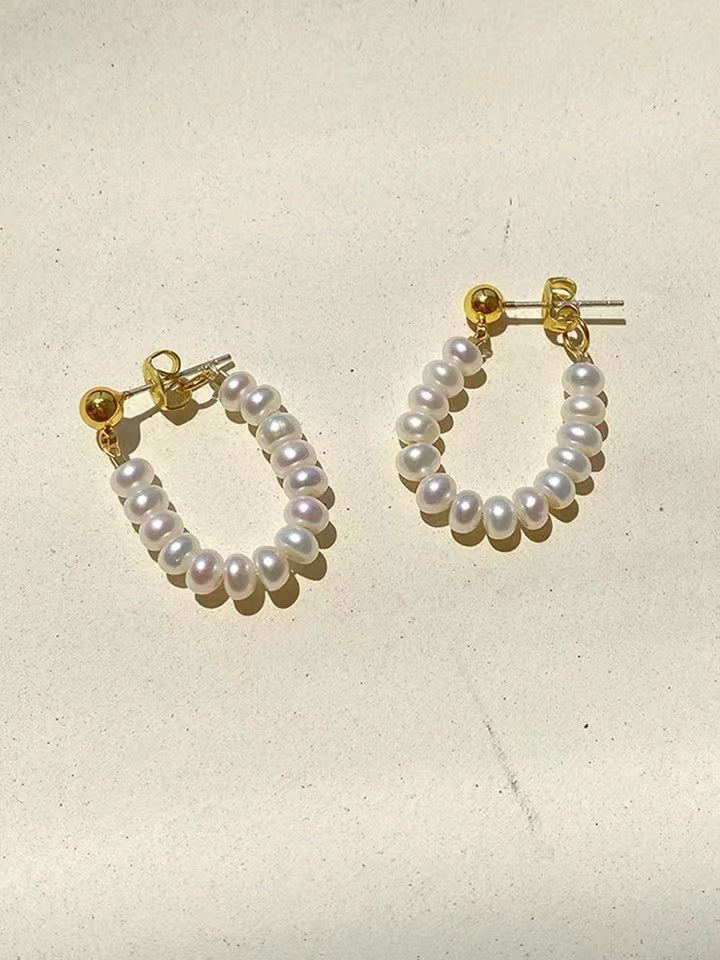 The Pure Pearl Hoop Earrings