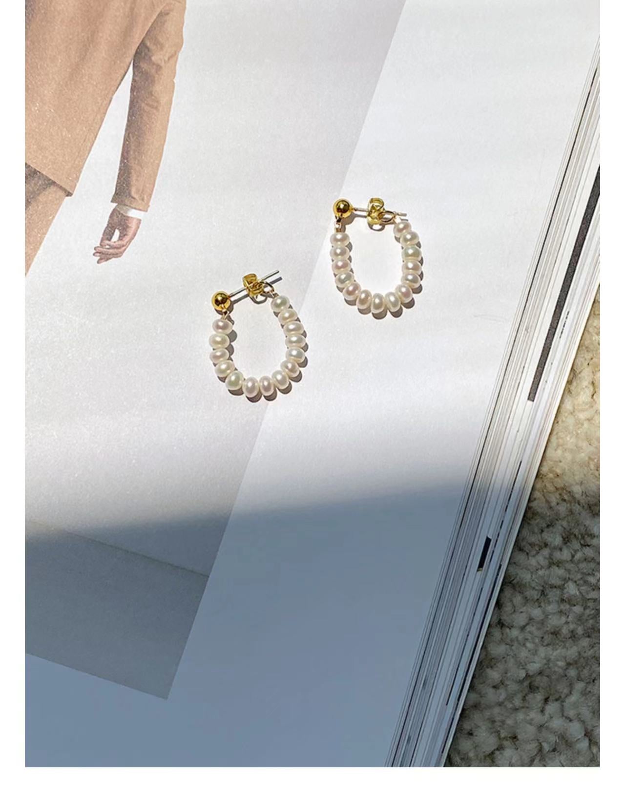 The Pure Pearl Hoop Earrings