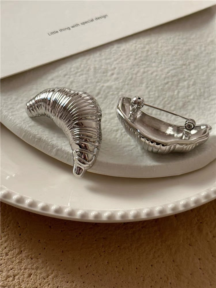 Little Croissant Cufflink / Brooch