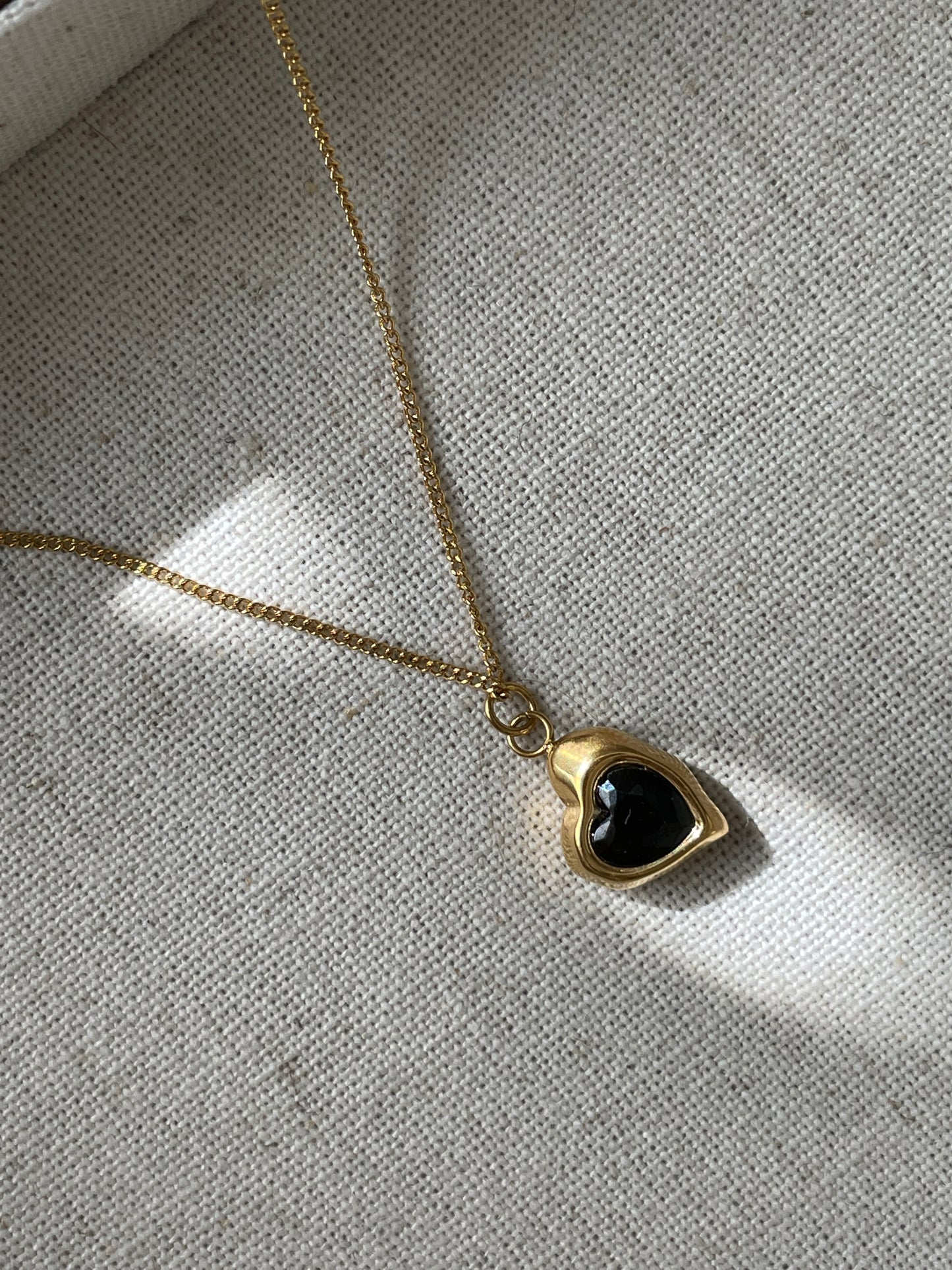 The Black Black Heart Necklace